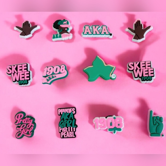 AKA Sorority Croc Charms - Picture 1 of 2